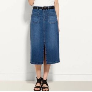 MASSIMO DUTTI MEDIUM WASH MIDLENGTH PENCIL JEAN SKIRT SIZE 6